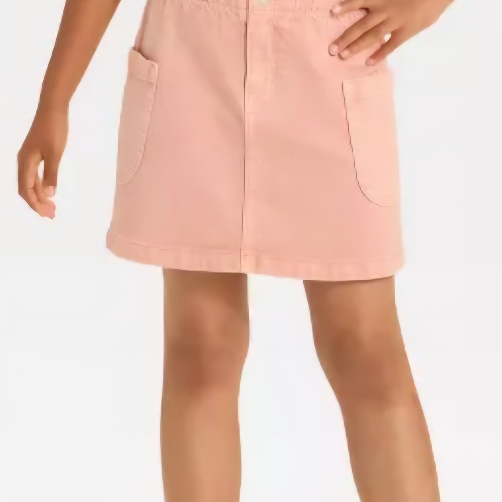 Girls' Paperbag Waist Cargo Skirt - Cat & Jack Peach Size M 8